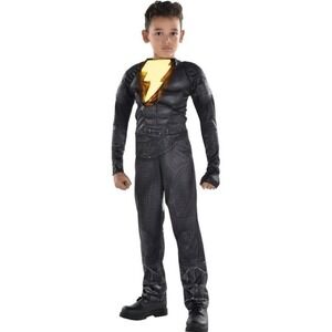 NEW Black Adam Costume Child Medium 8-10 Lights Up‎ DC Comics Halloween Cosplay